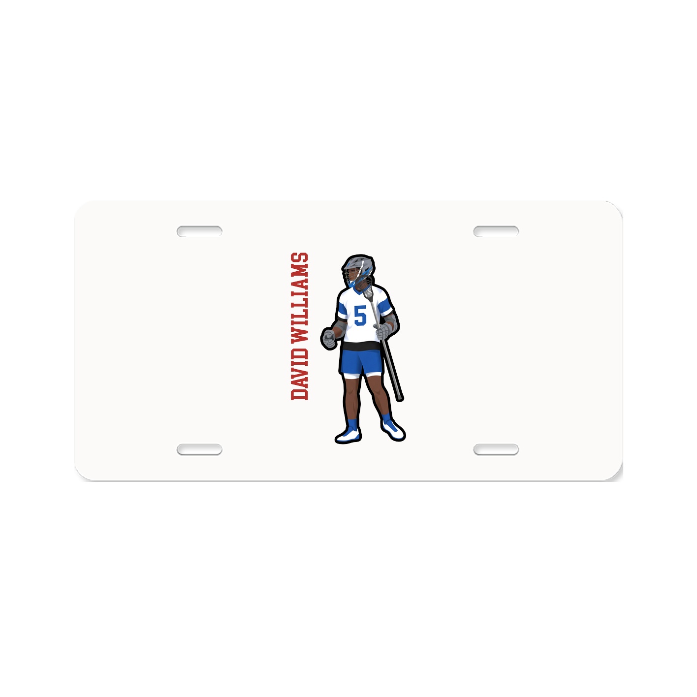 License Plate — Name Vertical in Classic