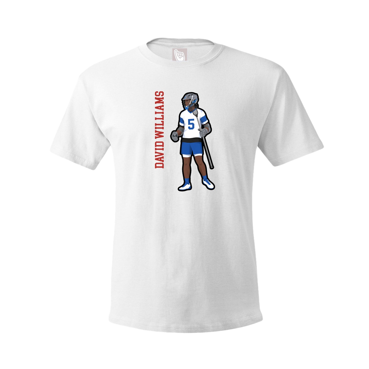 Tee — Name Vertical in White