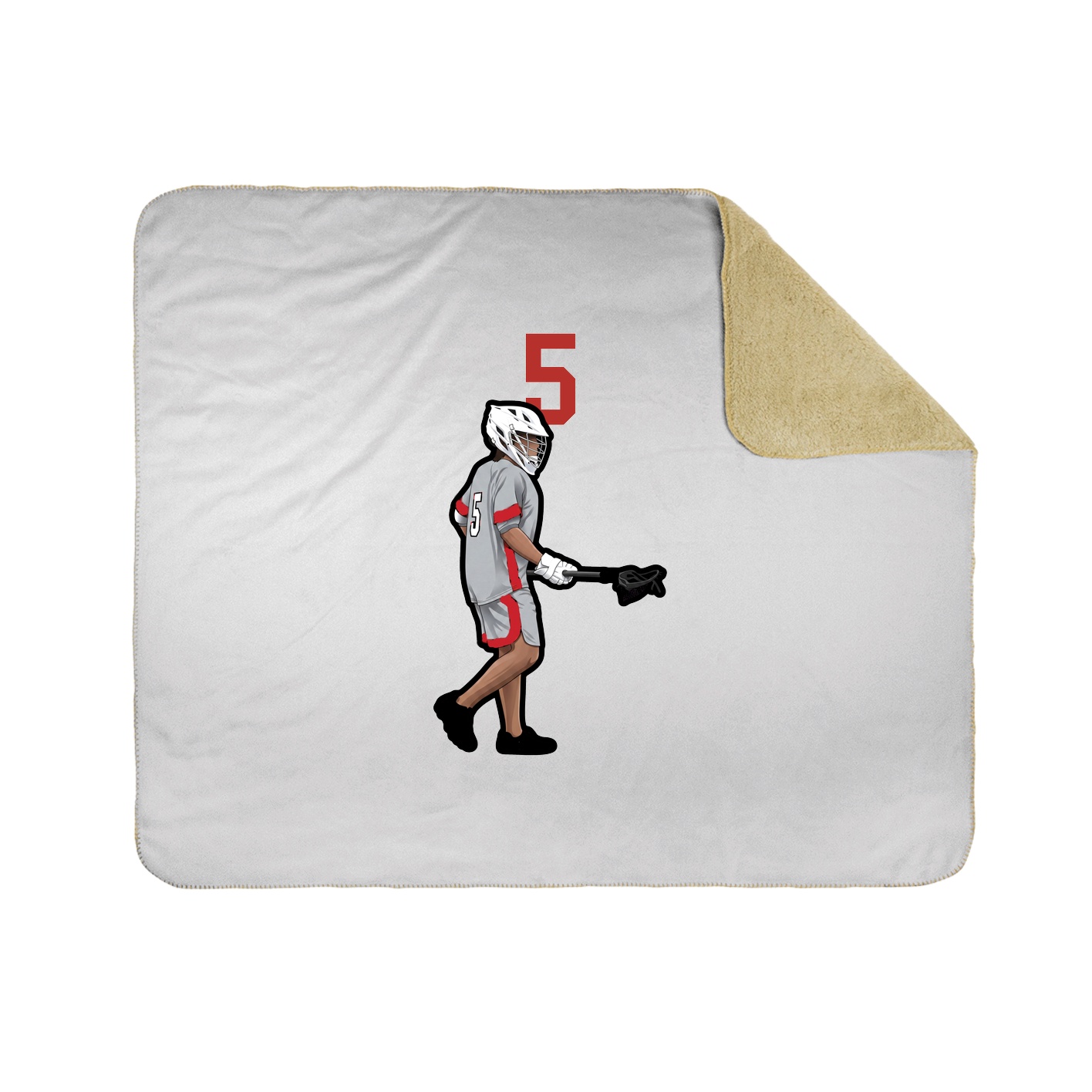 Throw Blanket — Number Top in White
