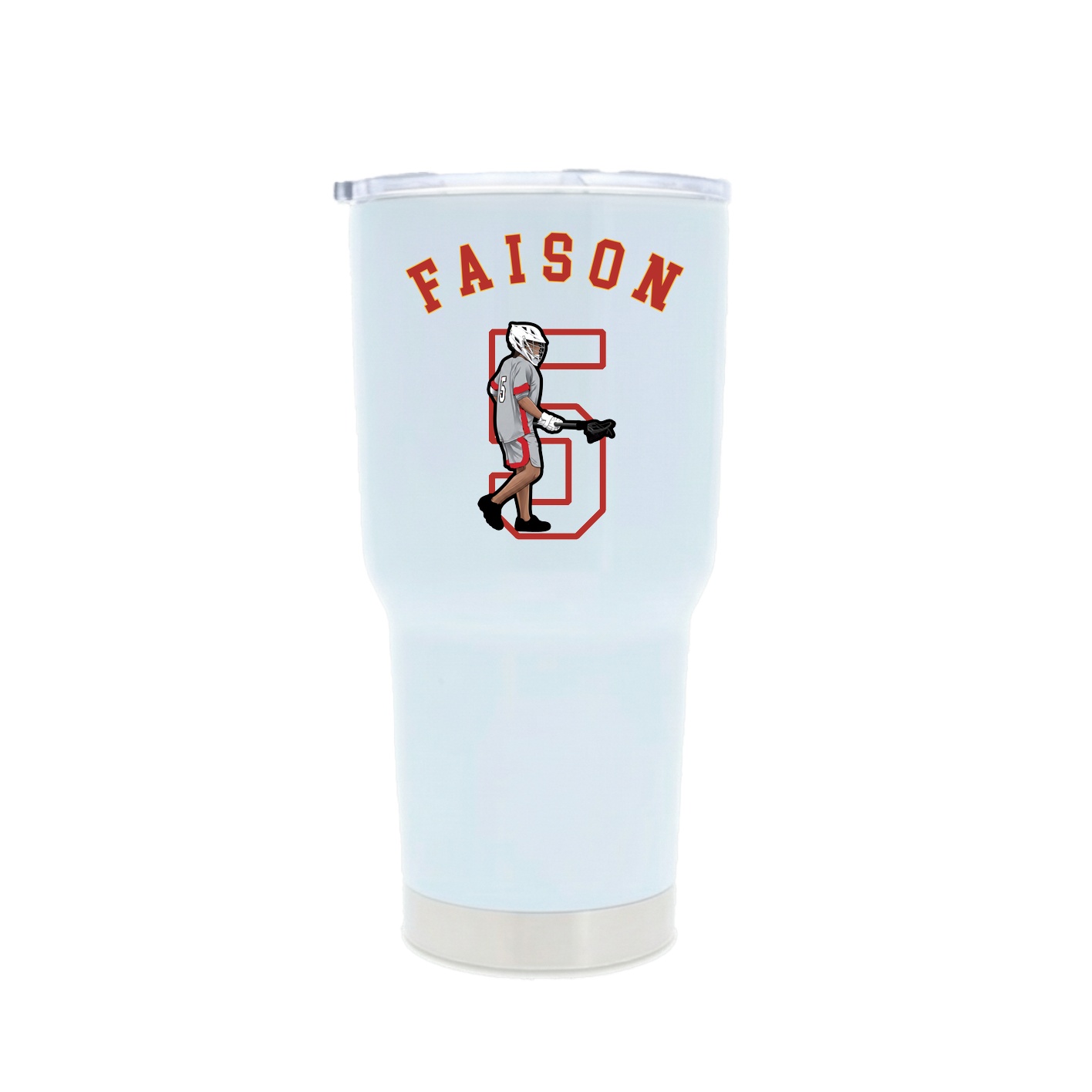 30oz Stainless Steel Tumbler — Shirsey Arch in White