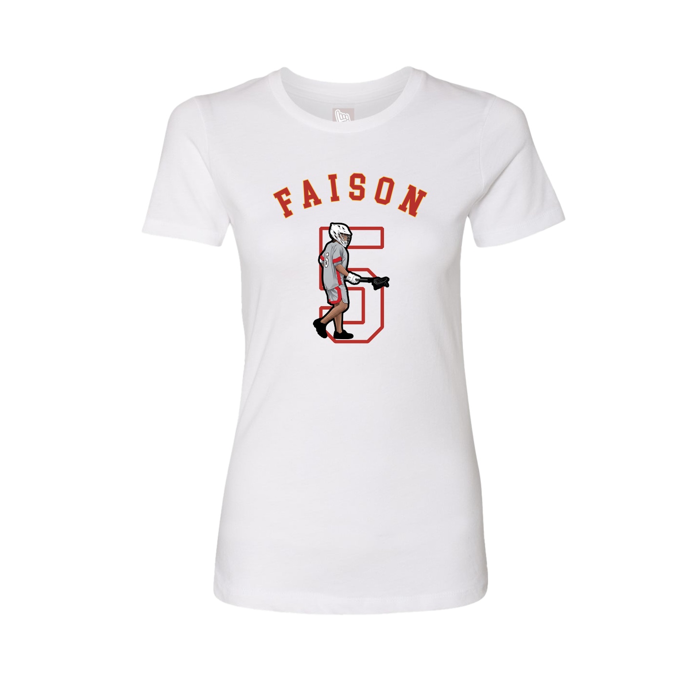 Fitted Women's Tee — Shirsey Arch in White