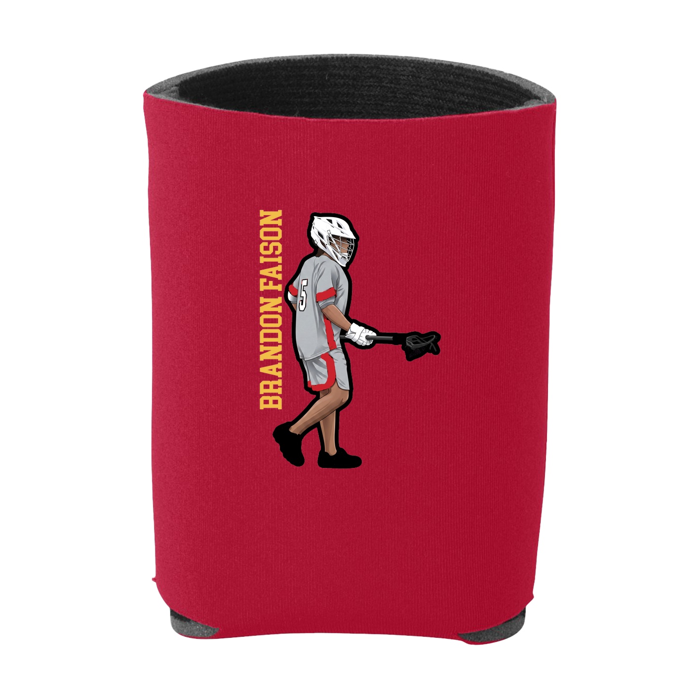 Can Holder — Name Vertical in Red