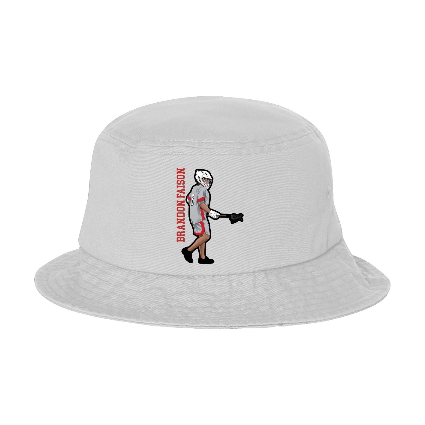 Bucket Cap — Name Vertical in White