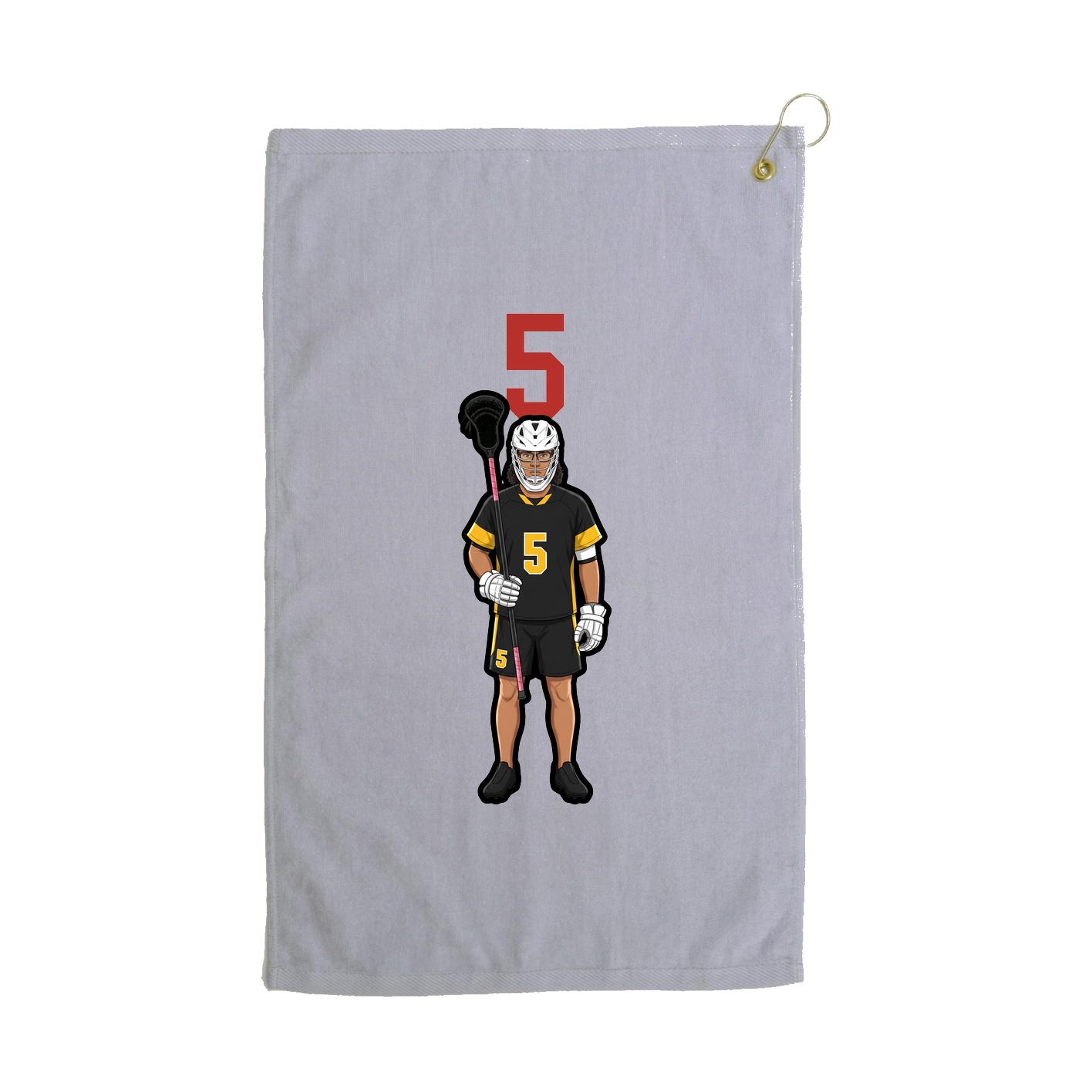 Golf Towel — Number Top in Grey
