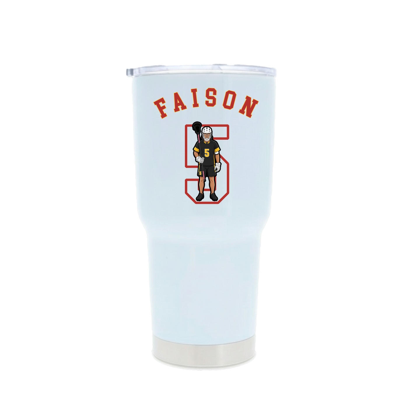 30oz Stainless Steel Tumbler — Shirsey Arch in White