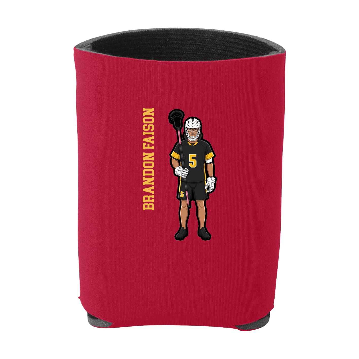 Can Holder — Name Vertical in Red
