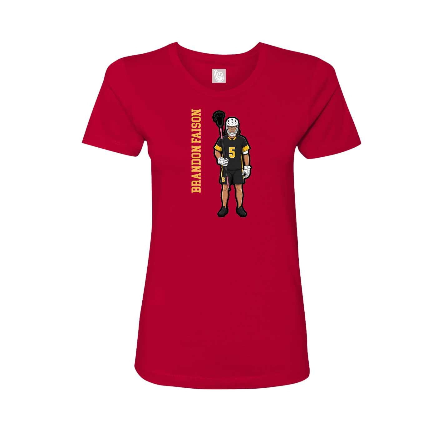 Womens Tee — Name Vertical in Red