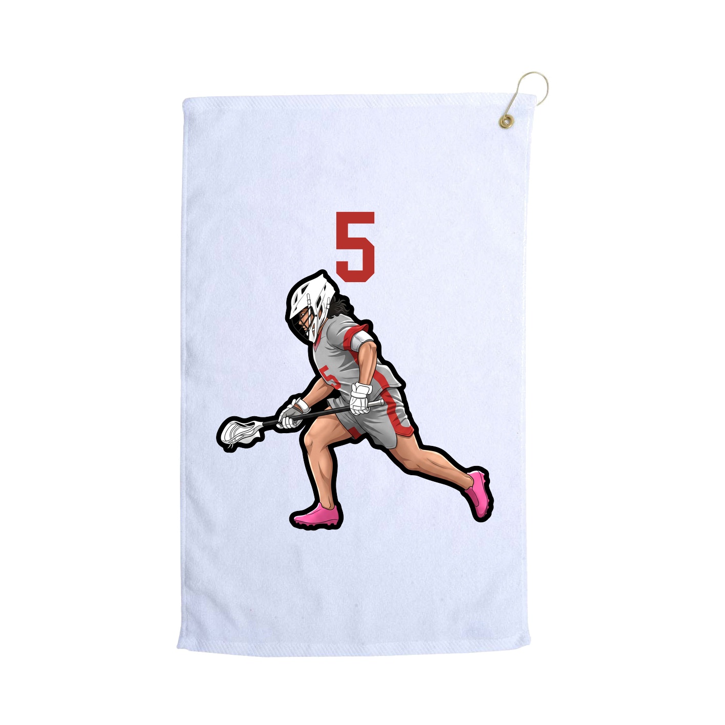 Golf Towel — Number Top in White