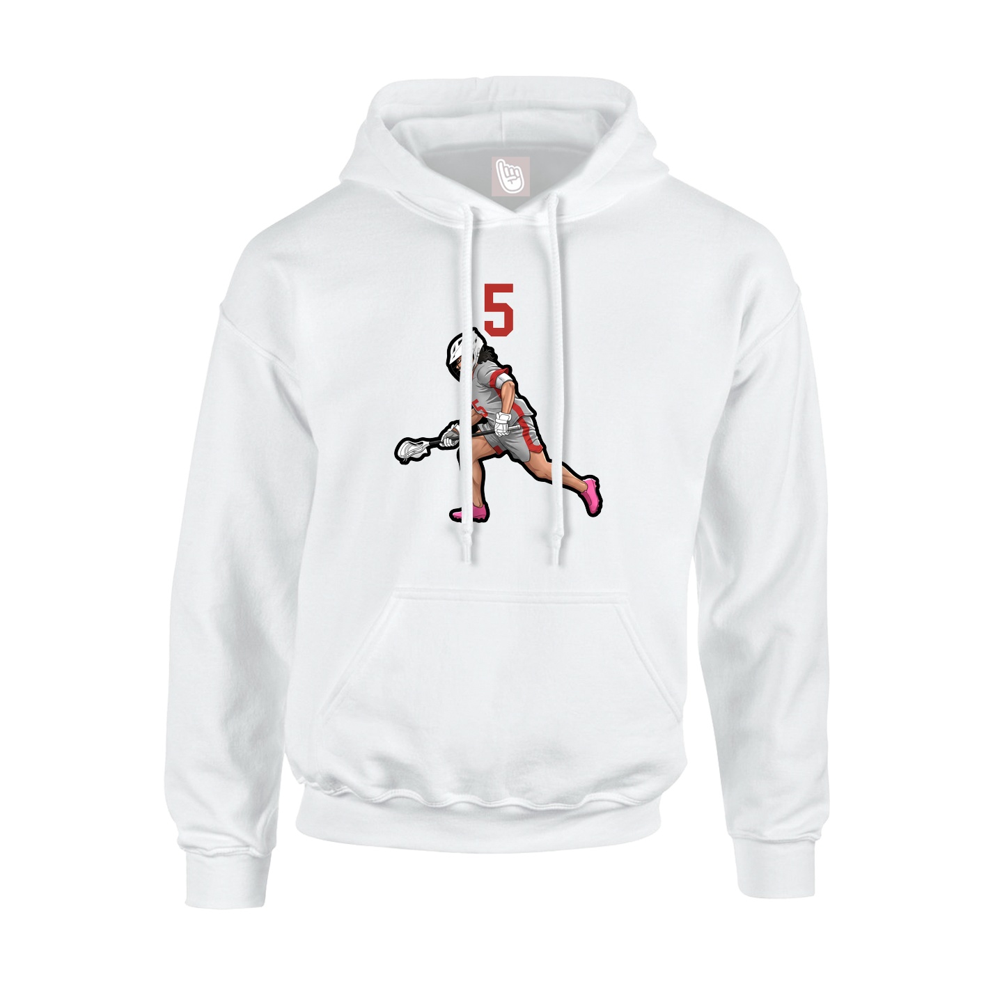 Hoodie — Number Top in White