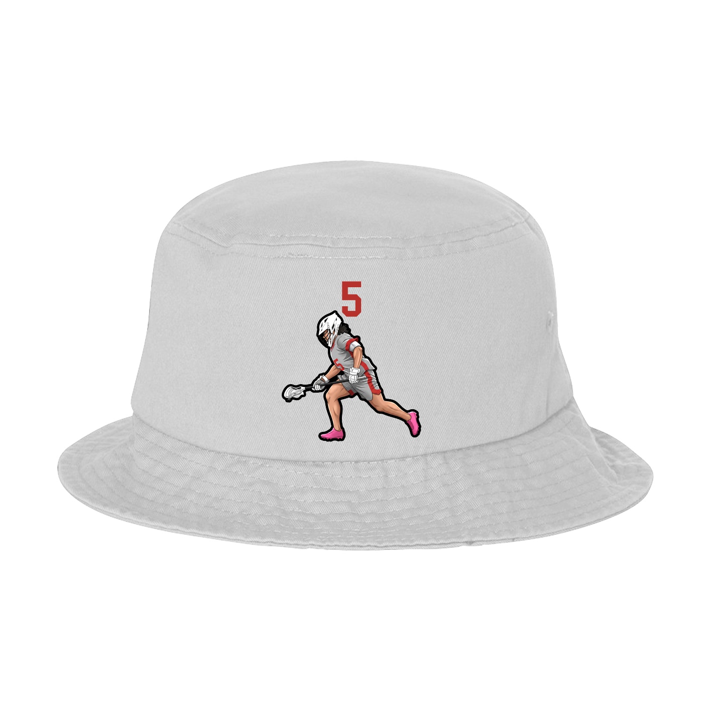 Bucket Cap — Number Top in White
