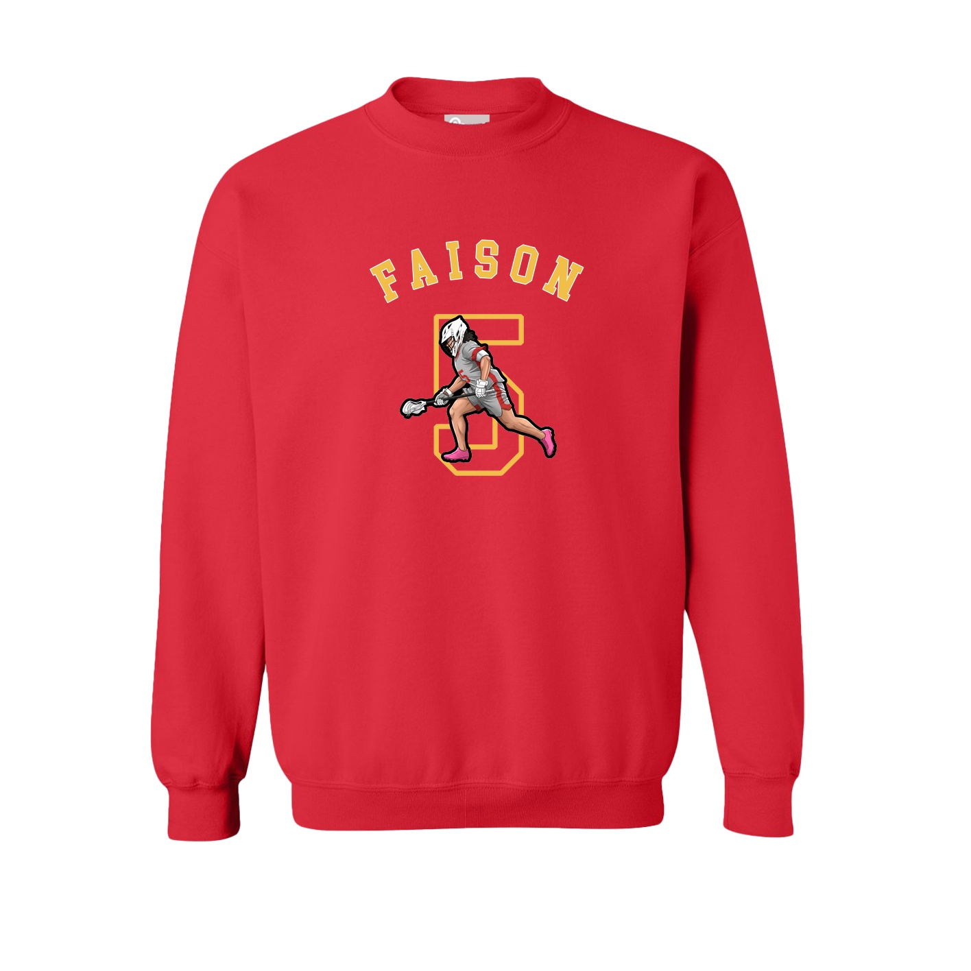 Fleece Crew — Shirsey Arch in Red
