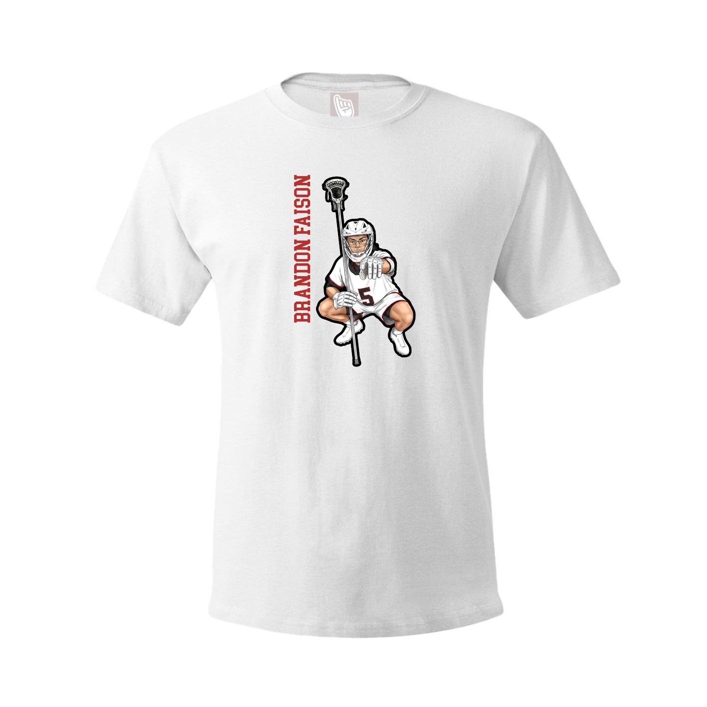 Youth Tee — Name Vertical in White