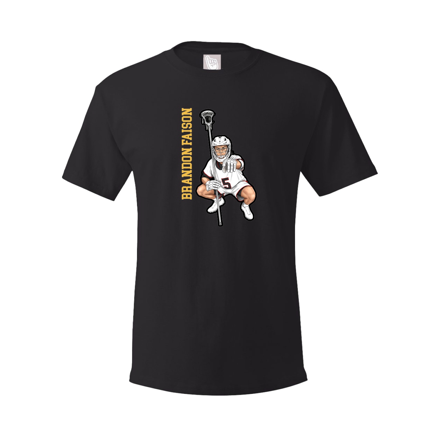 Youth Tee — Name Vertical in Black