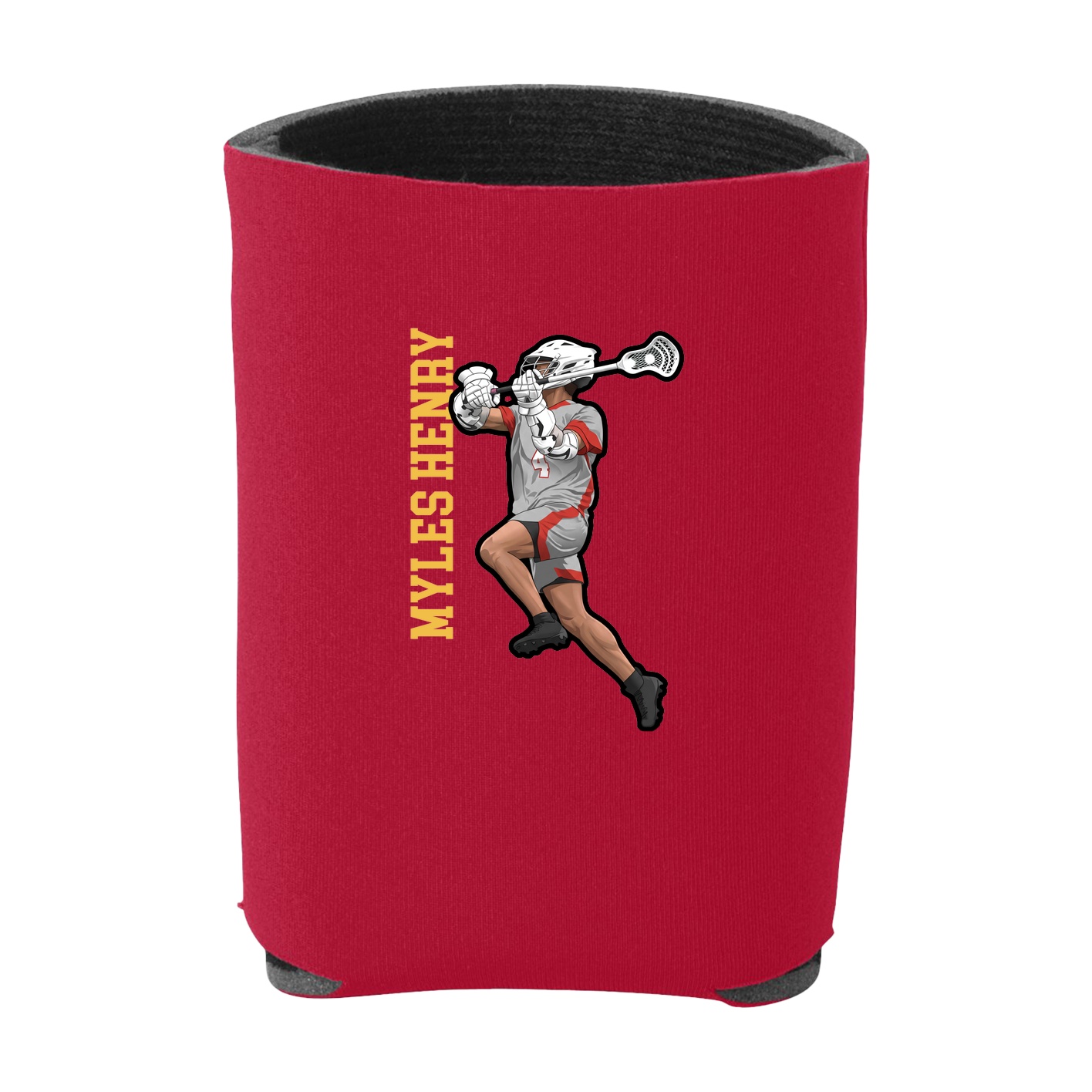Can Holder — Name Vertical in Red