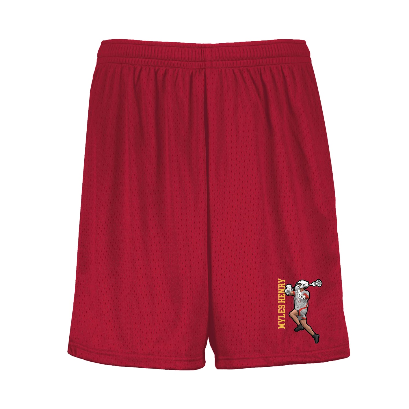 Shorts — Name Vertical in Red