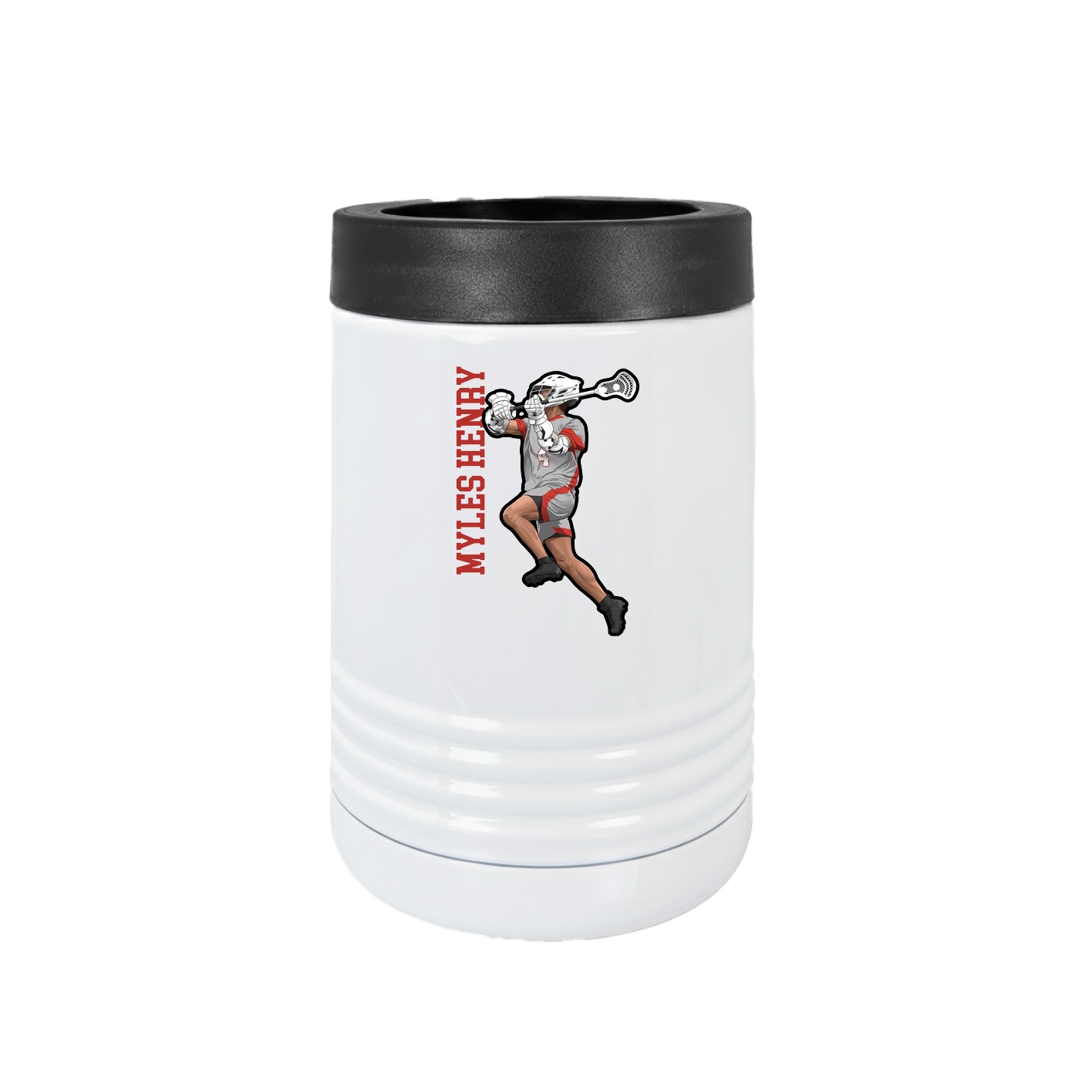 Beverage Holder — Name Vertical in White