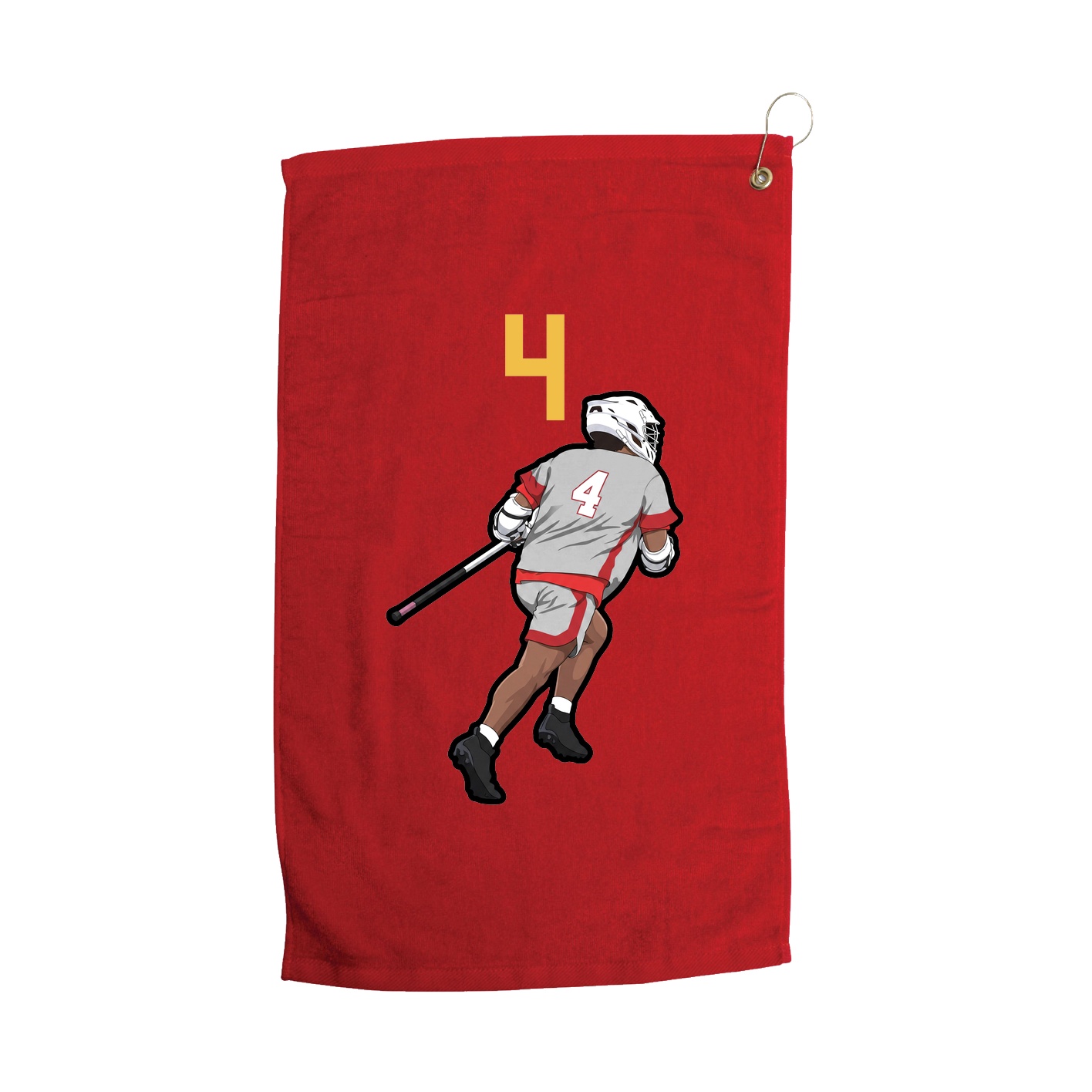 Golf Towel — Number Top in Red