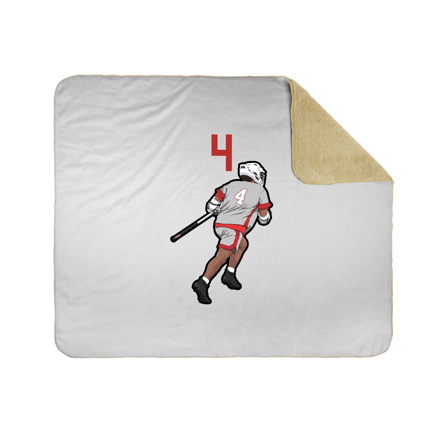 Throw Blanket — Number Top in White