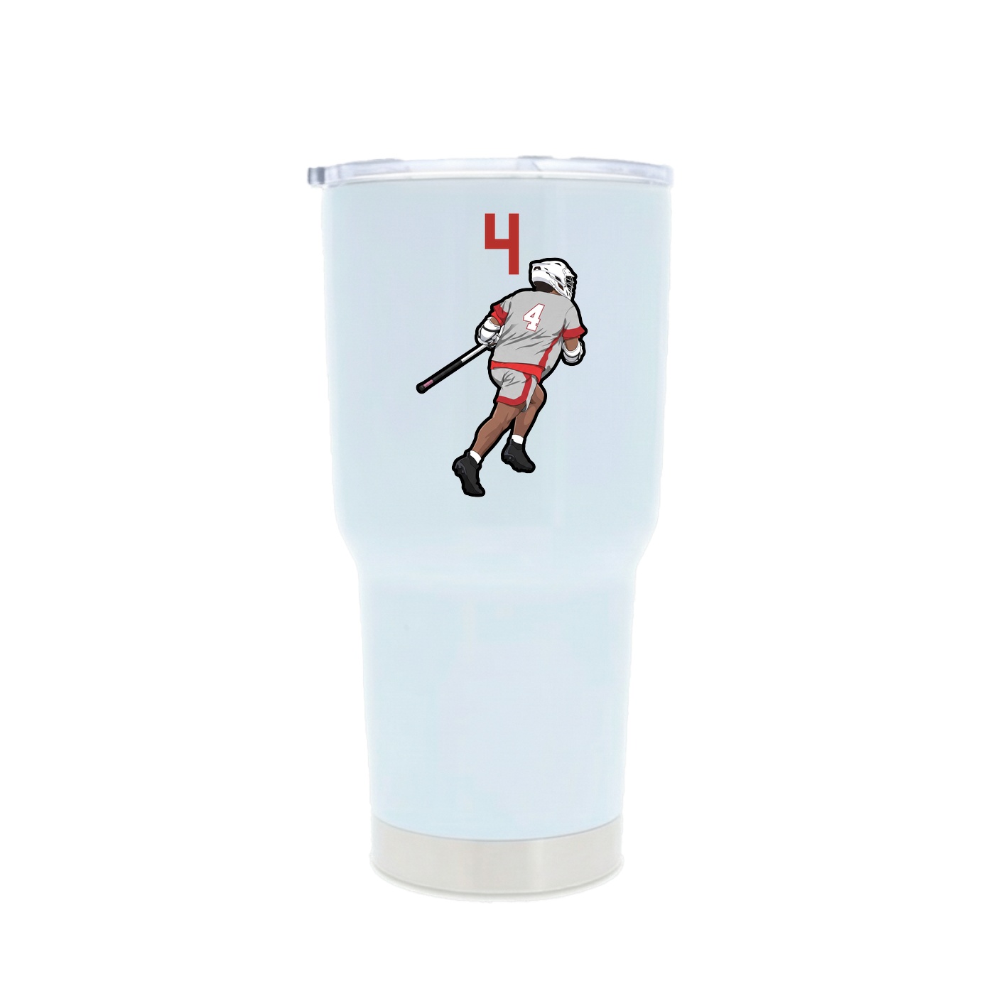 30oz Stainless Steel Tumbler — Number Top in White