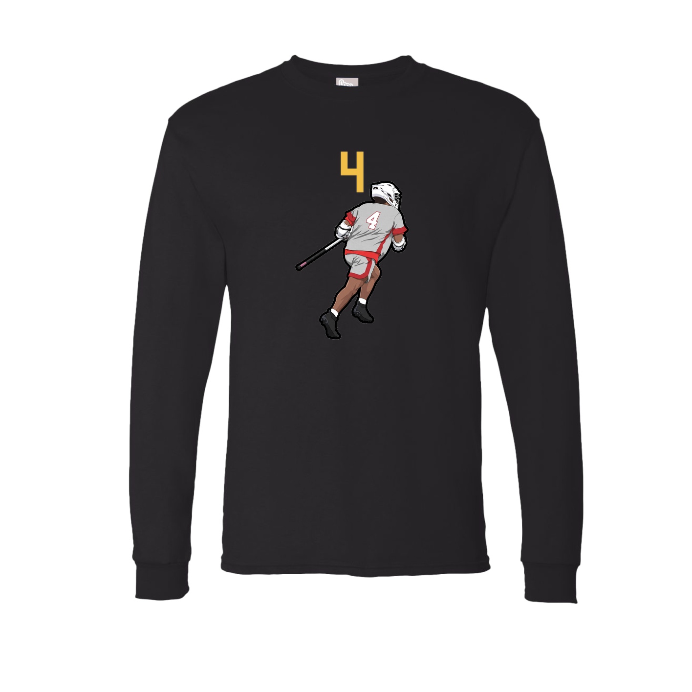 Long Sleeve Tee — Number Top in Black