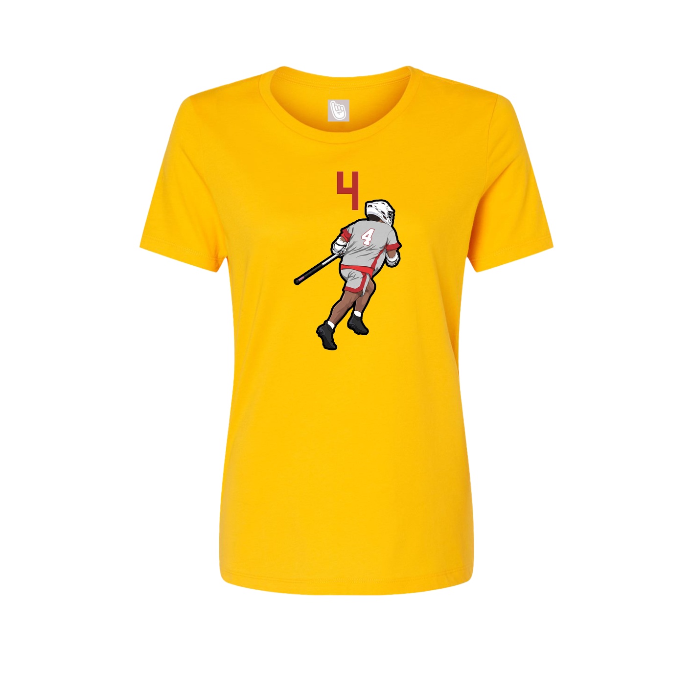 Womens Tee — Number Top in Gold