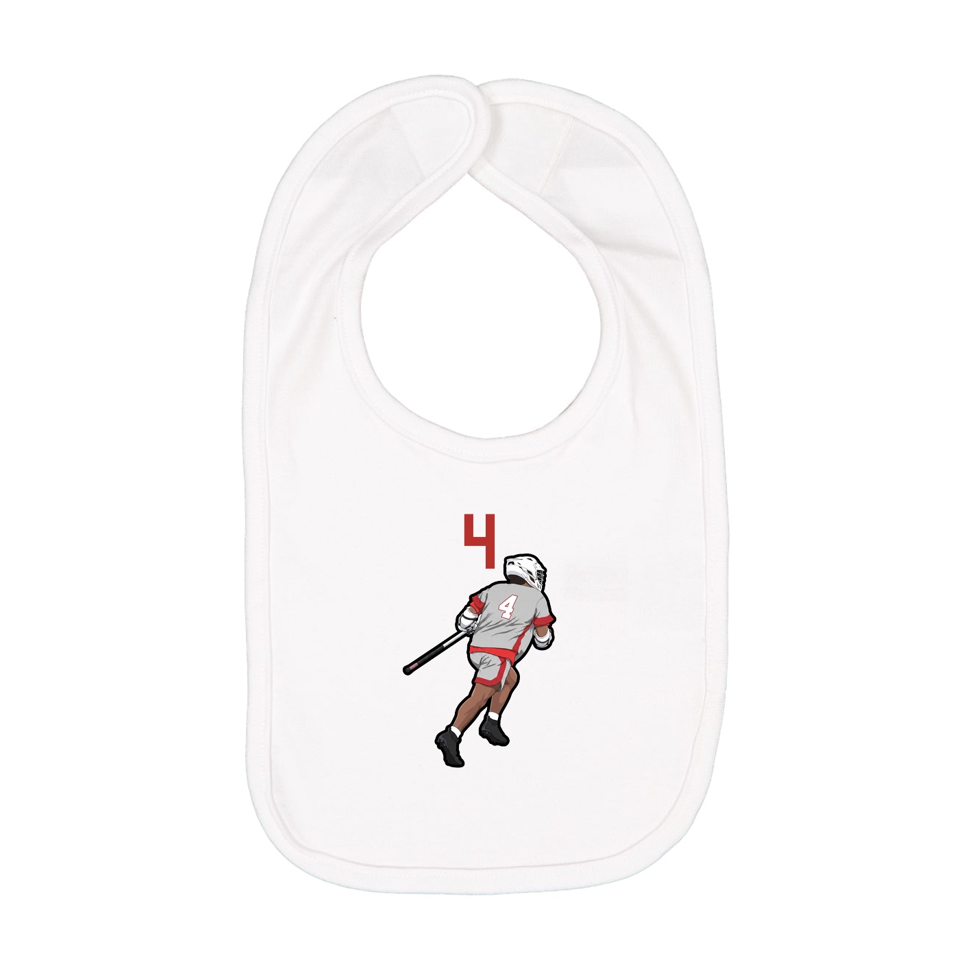 Infant Bib — Number Top in White