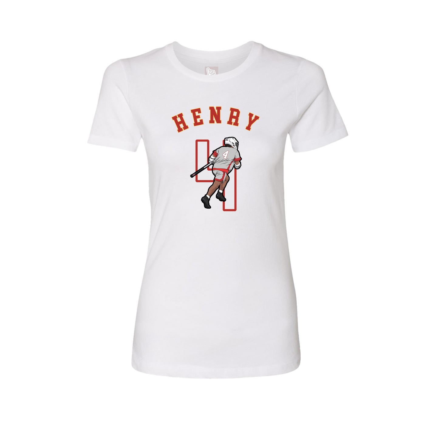 Fitted Women's Tee — Shirsey Arch in White