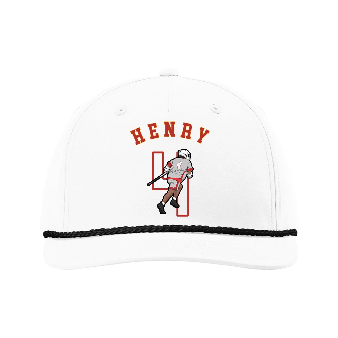 Five-Panel Classic Rope Cap — Shirsey Arch in White