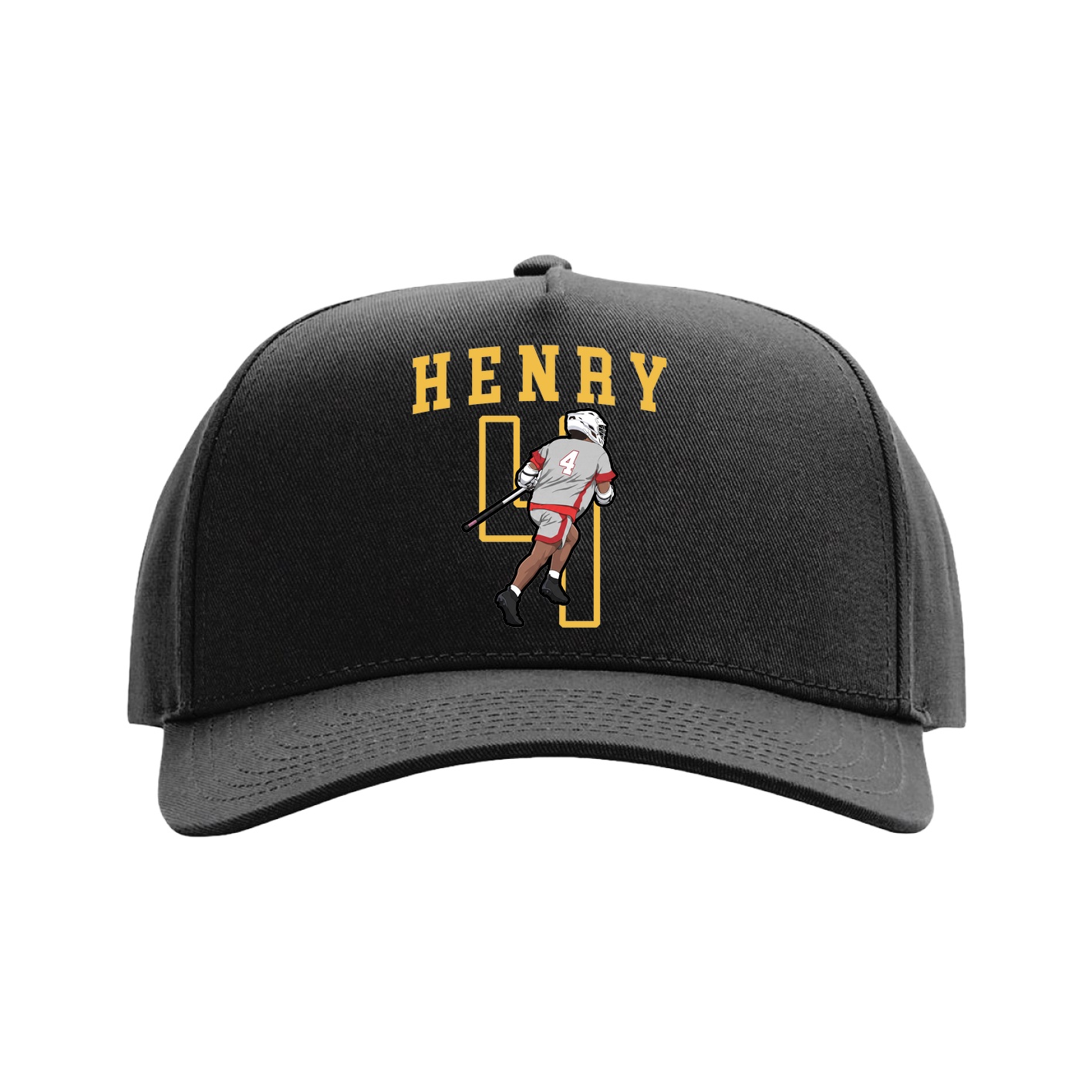 Full Fabric Five-Panel Champ Cap — Shirsey in Black