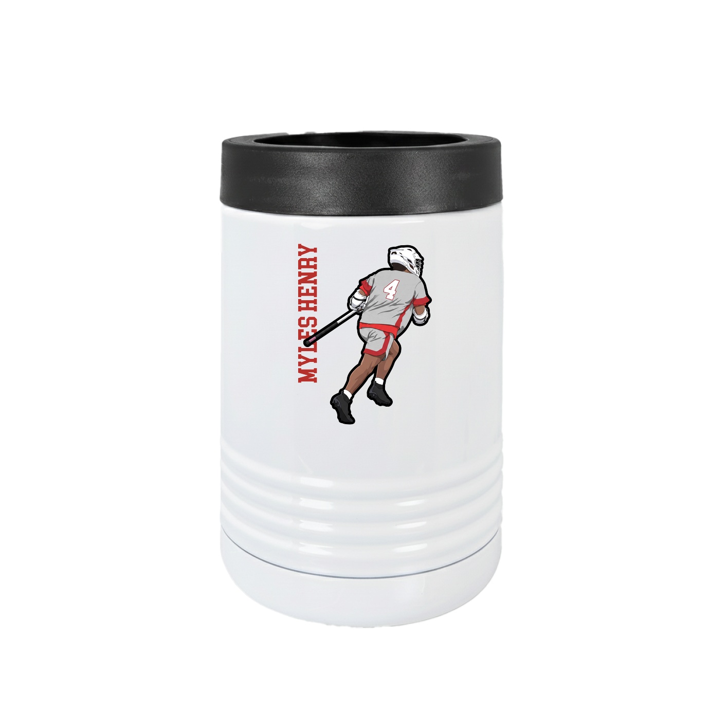 Beverage Holder — Name Vertical in White