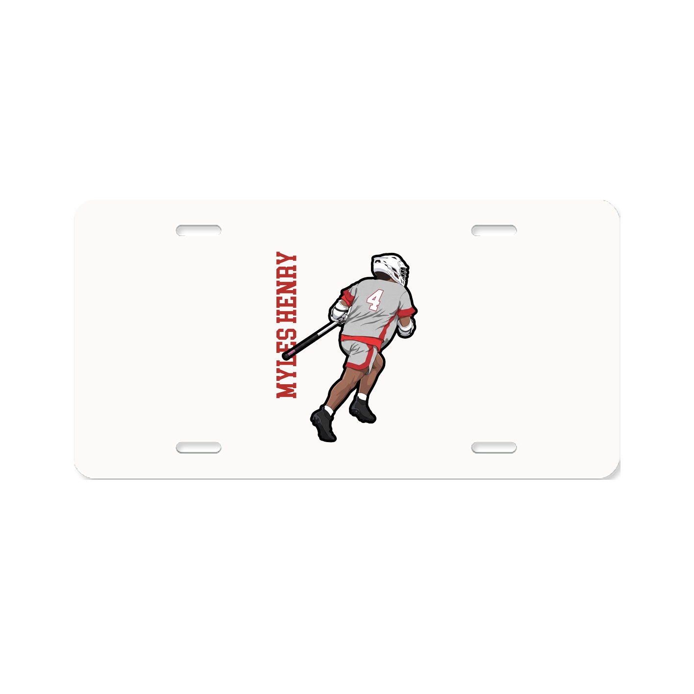 License Plate — Name Vertical in Classic