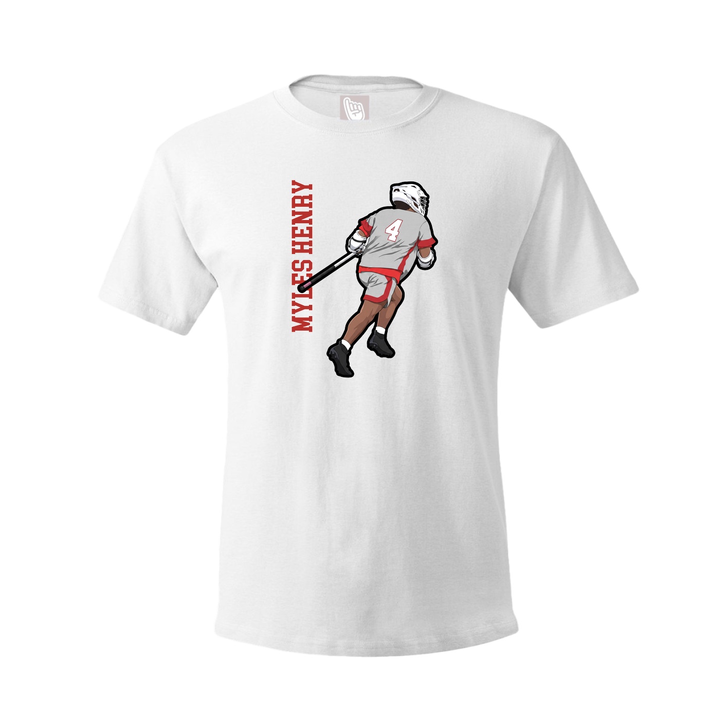 Tee — Name Vertical in White
