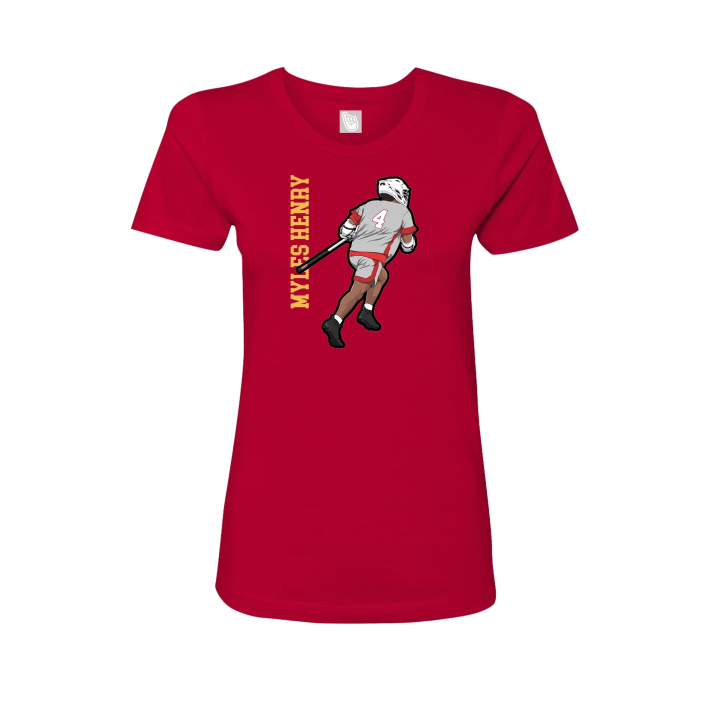 Womens Tee — Name Vertical in Red