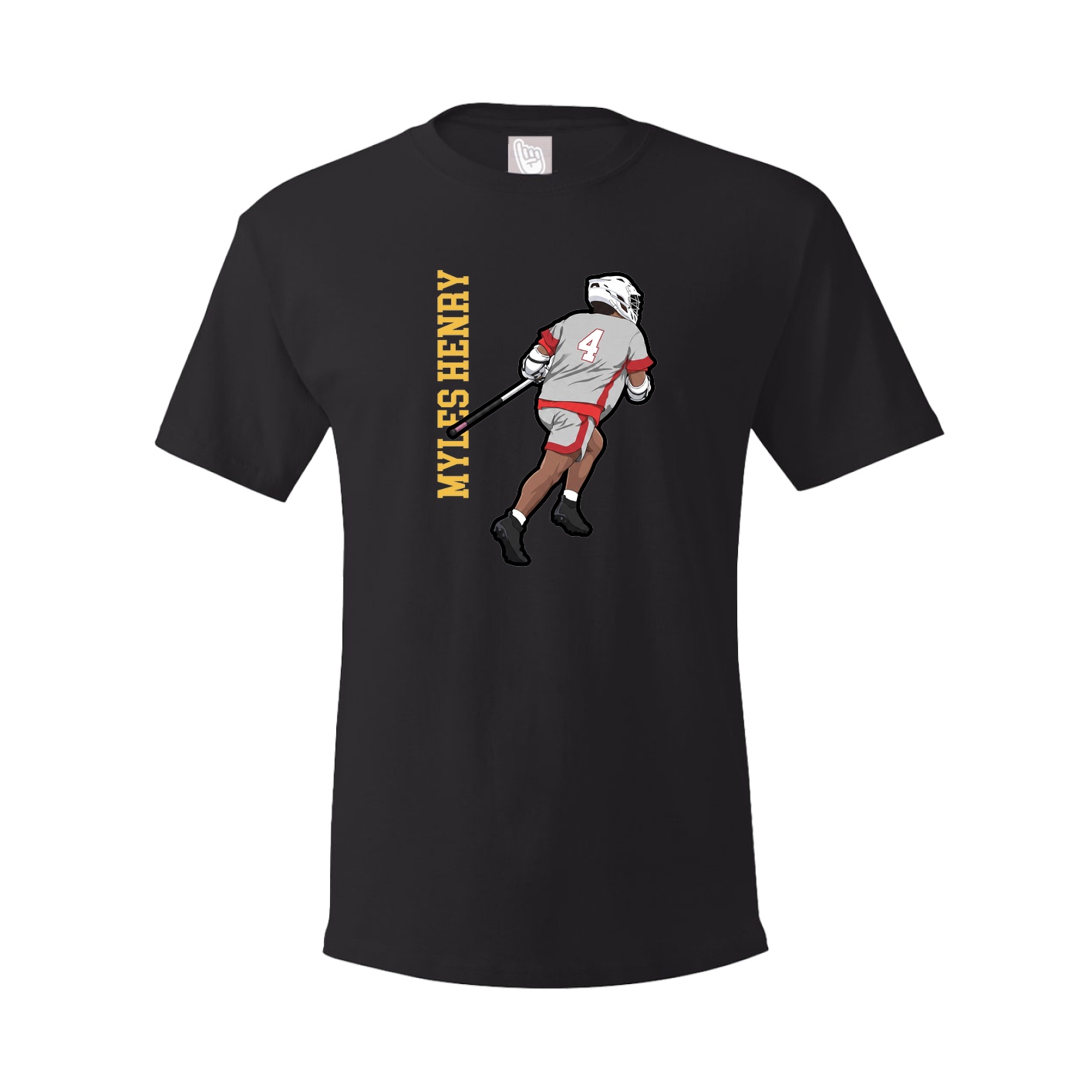 Youth Tee — Name Vertical in Black