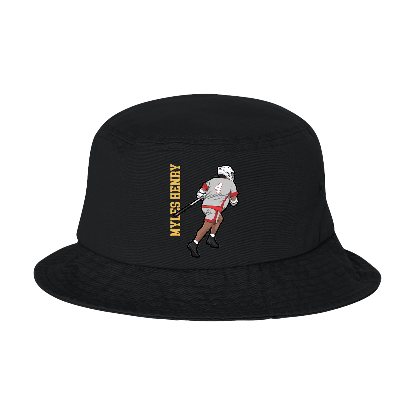 Bucket Cap — Name Vertical in Black