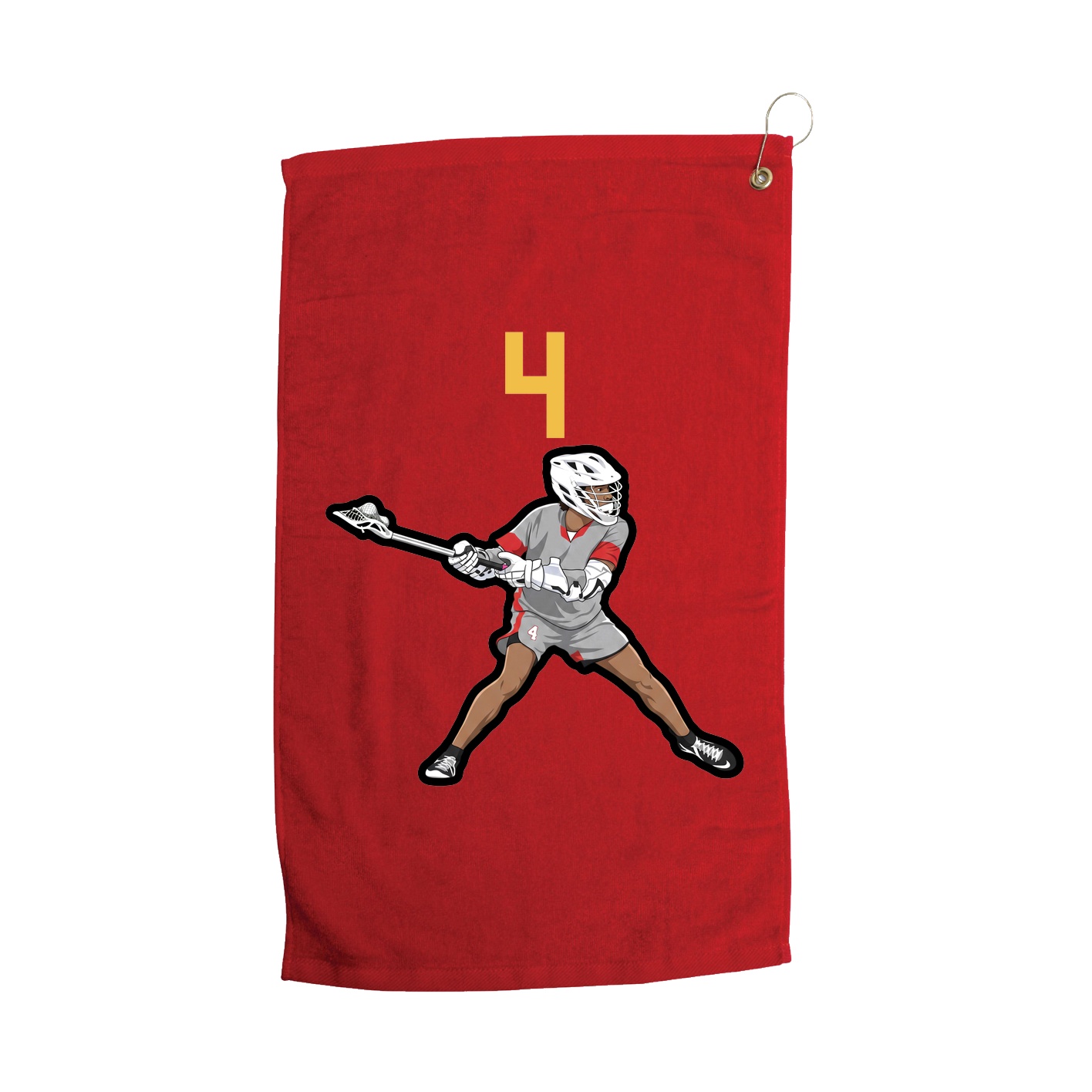 Golf Towel — Number Top in Red