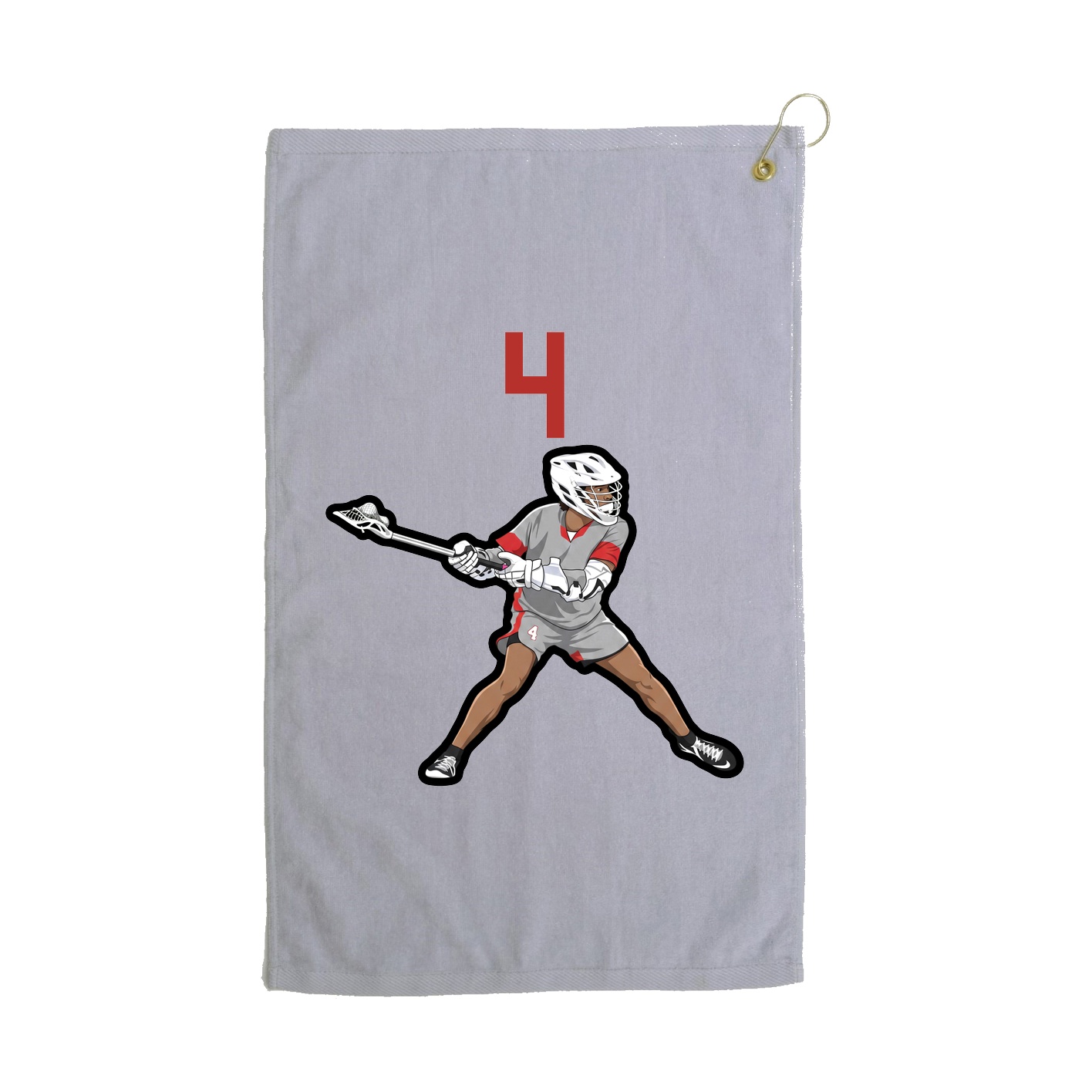 Golf Towel — Number Top in Grey