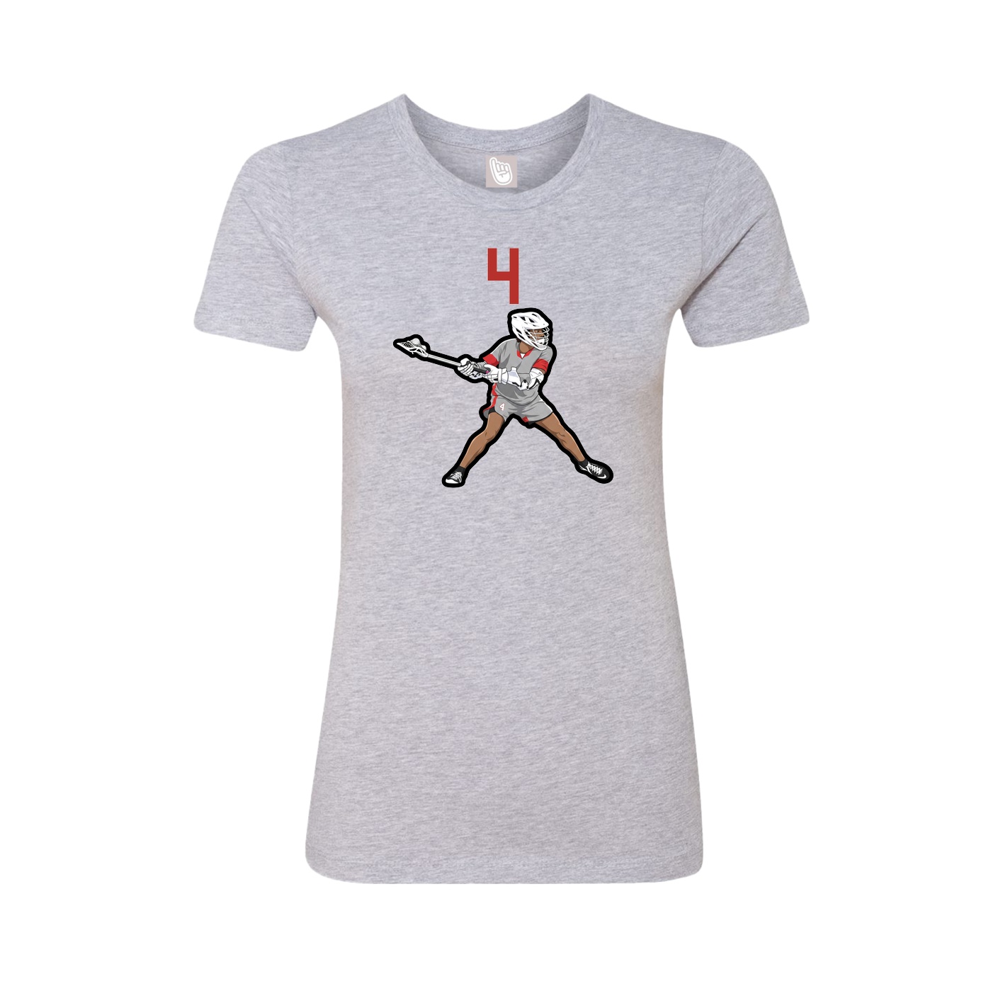 Womens Tee — Number Top in Grey