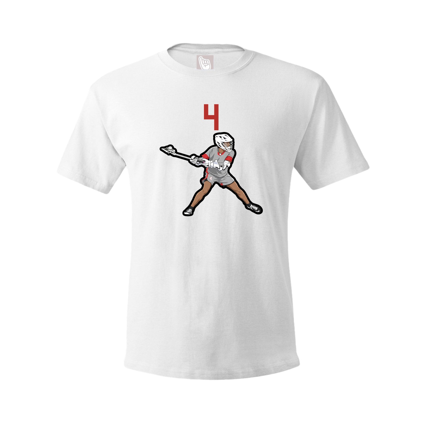 Youth Tee — Number Top in White