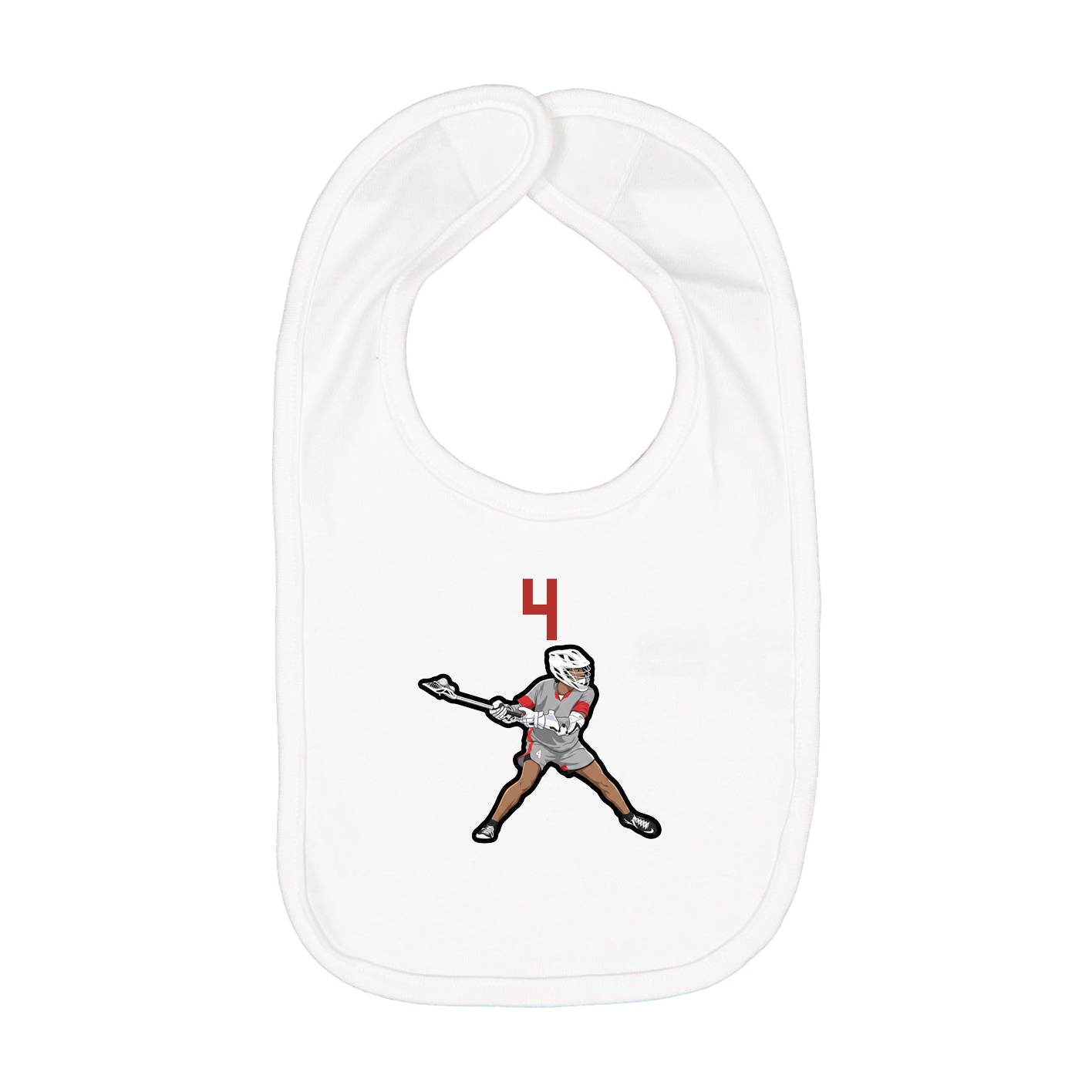 Infant Bib — Number Top in White