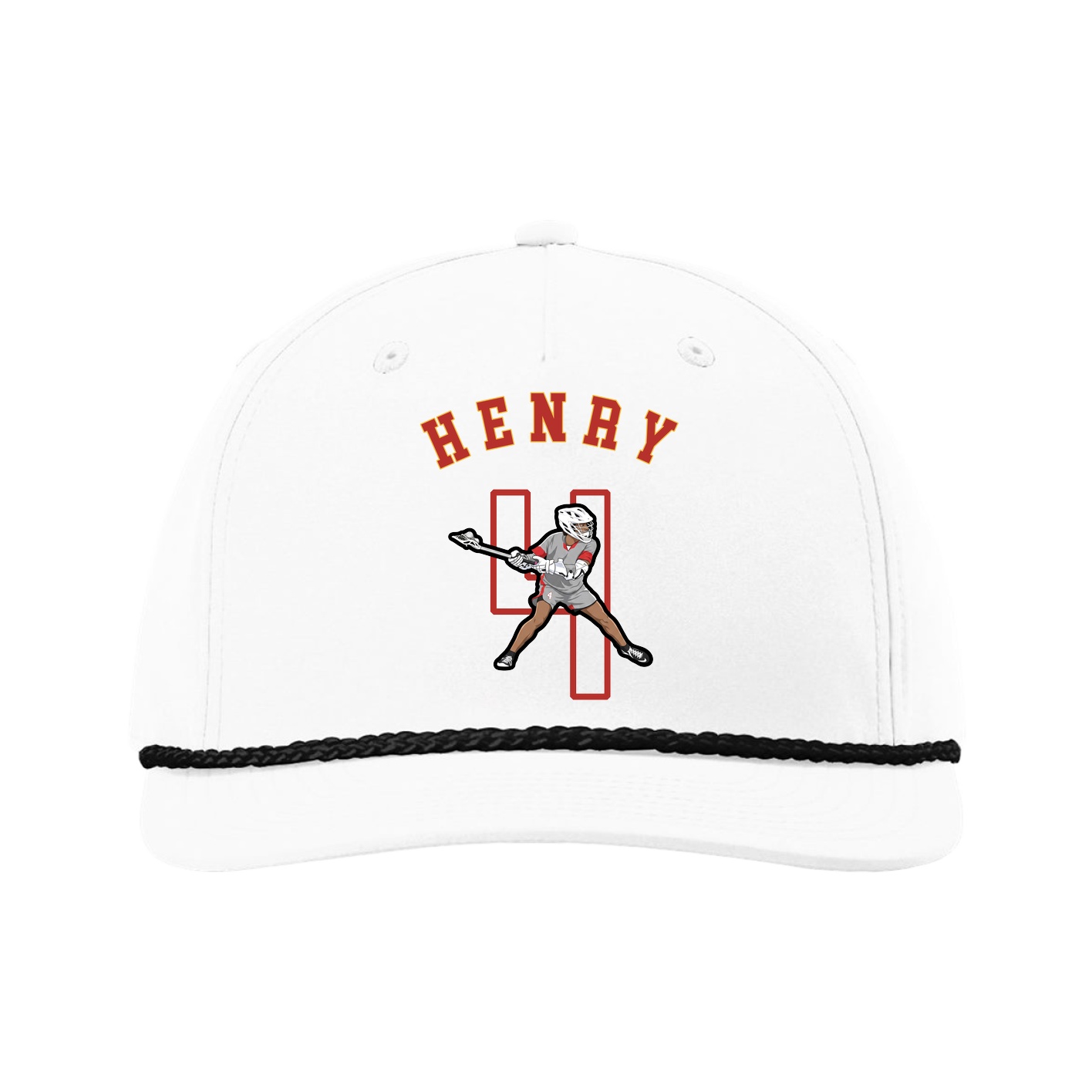 Five-Panel Classic Rope Cap — Shirsey Arch in White