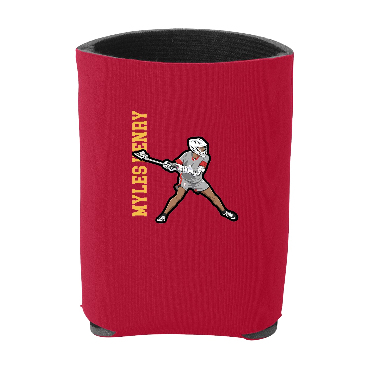 Can Holder — Name Vertical in Red