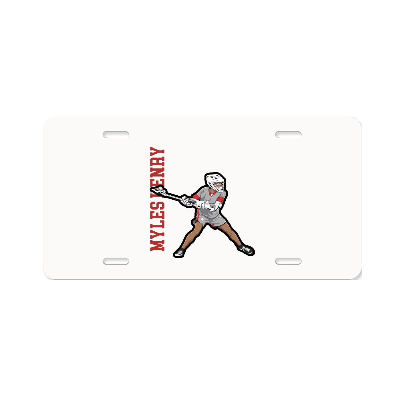 License Plate — Name Vertical in Classic