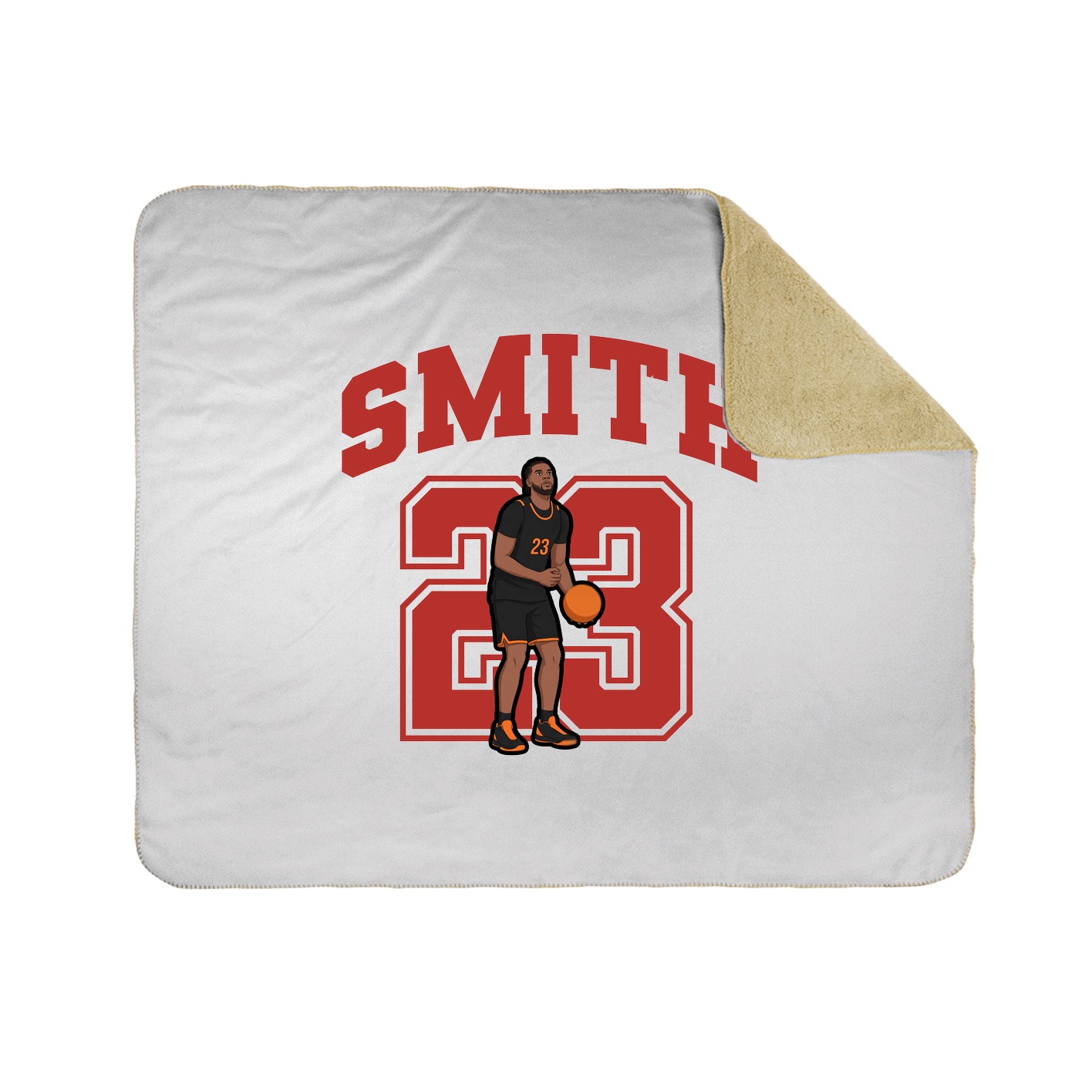 Throw Blanket — Number in White