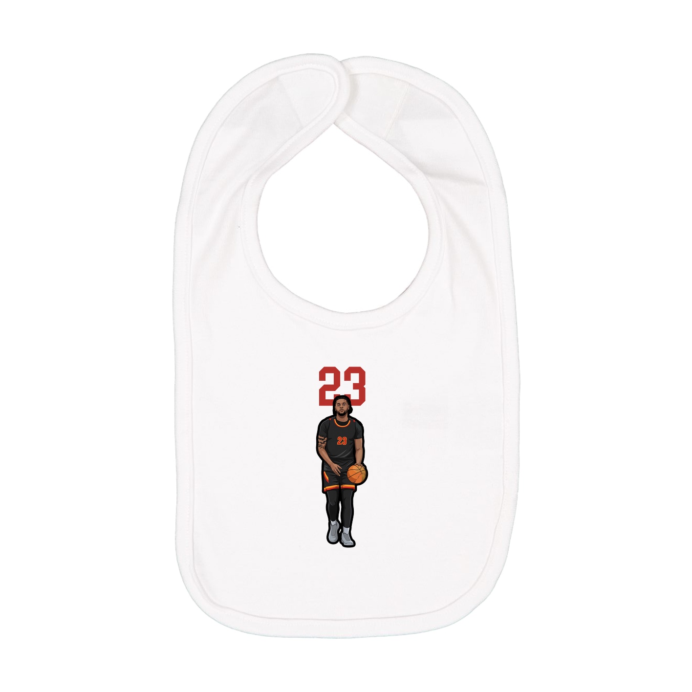 Infant Bib — Number Top in White