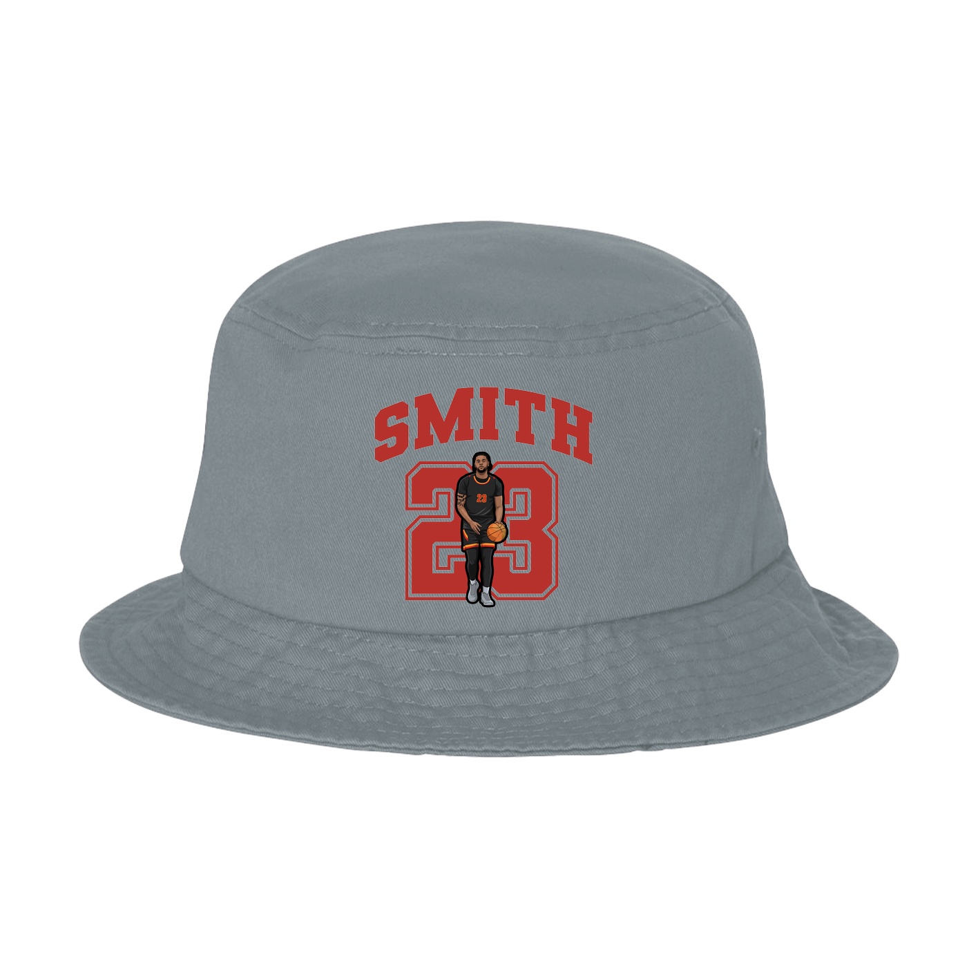 Bucket Cap — Number in Grey