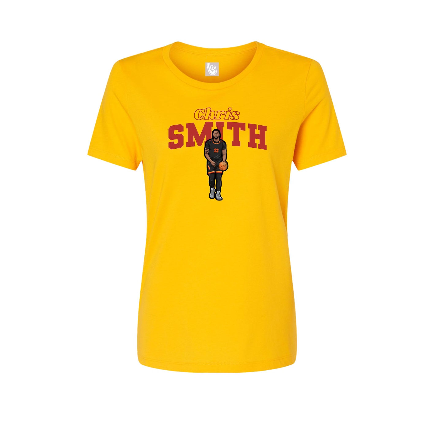Womens Tee — Name Arch in Gold