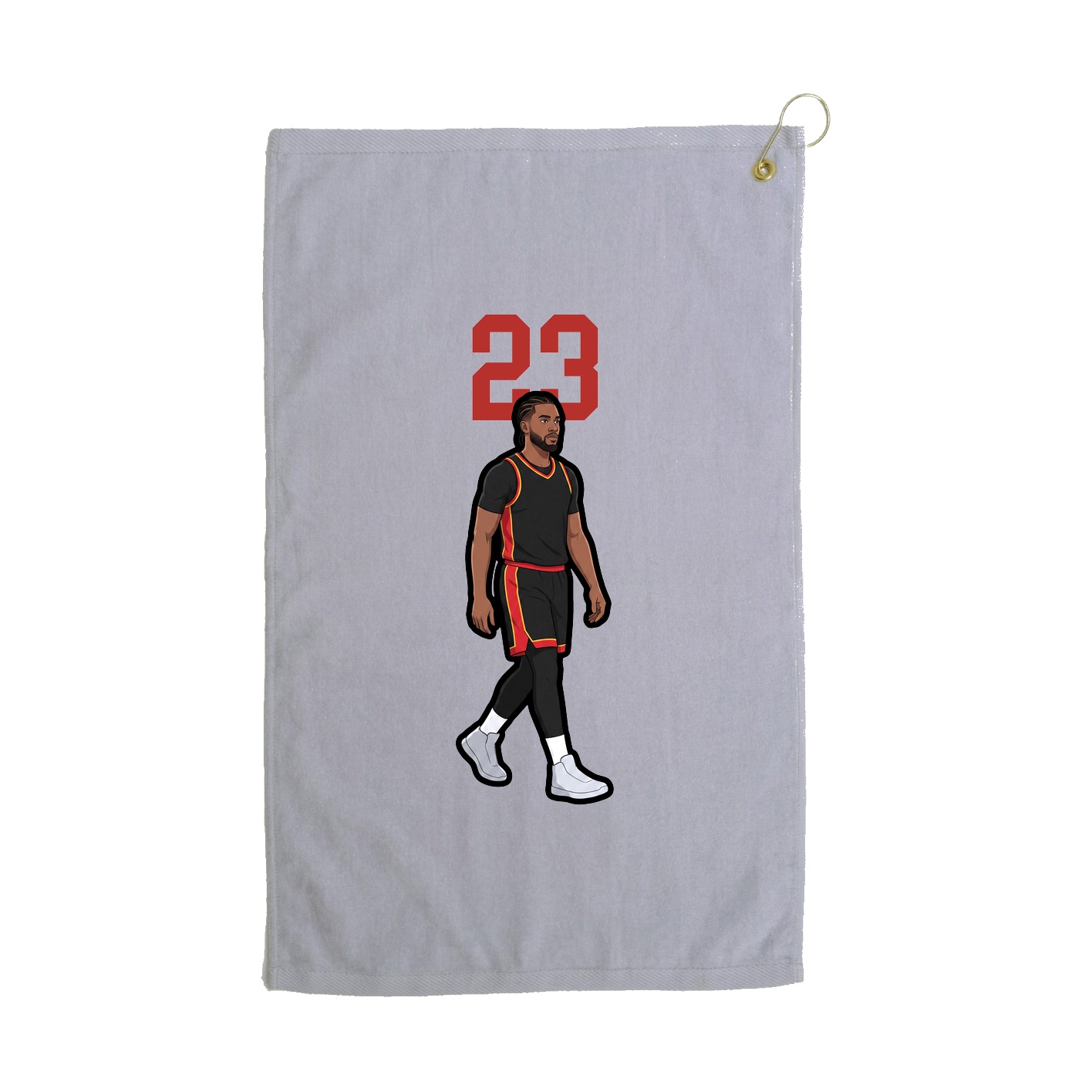 Golf Towel — Number Top in Grey