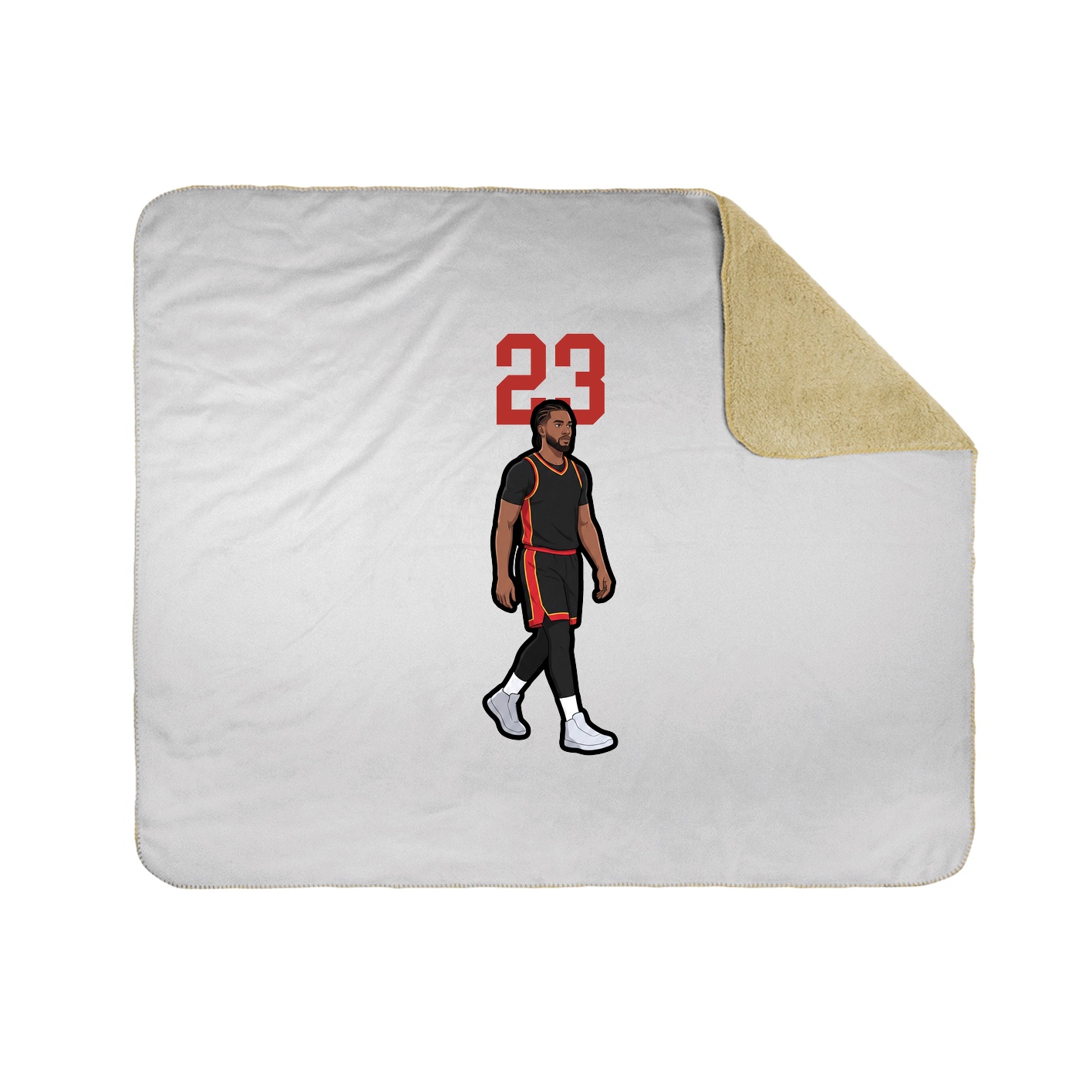 Throw Blanket — Number Top in White