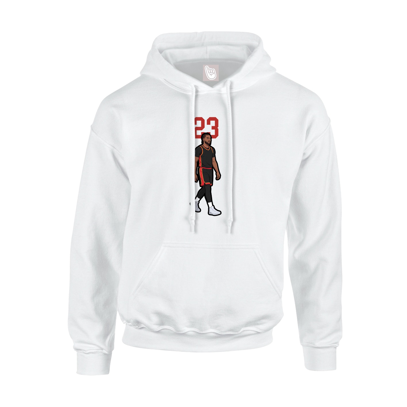 Youth Hoodie — Number Top in White